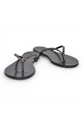 Infradito donna Nicolas Lainas in microstrass colore nero. NICOLAS LAINAS | 87CM-NERO